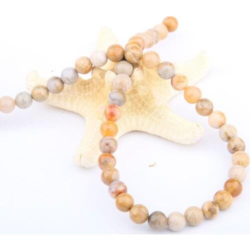 Round Natural Stone Beads Crazy Agates for Jewelry Making Beadwork DIY Bracelet Necklace 4/6/8/10/12mm