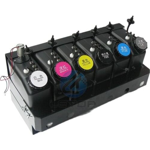 Hot sales 6 ways UV ink tank system CMYK+whte ink+varnish for inkjet printer