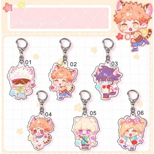 NEW Japan Anime Jujutsu Kaisen keychain Kugisaki Nobara Delicacy Bag Pendant Acrylic Key Chain Decoration Cute Keyring Trinket