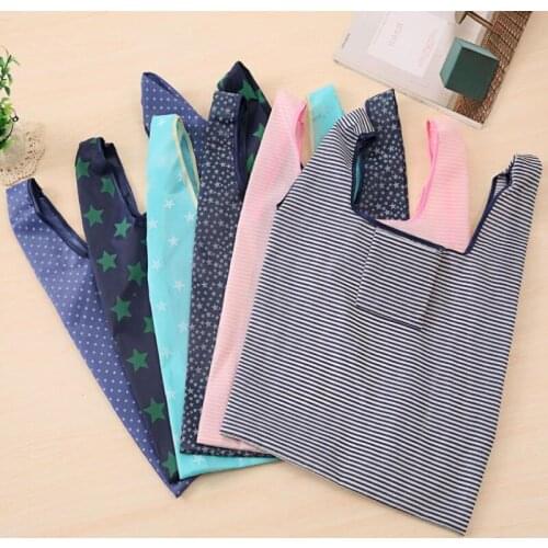 New Eco Friendly Shopping Tote Bags Creative 6 Colors Reusable Foldable Grocery Storage Bags LX8444