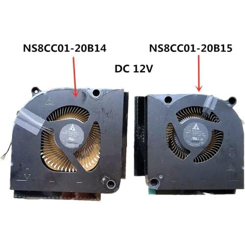 New Original Laptop CPU/GPU Cooling Fan For Acer Predator Triton 700 PT717-71 Delta NS8CC01-20B14 NS8CC01-20B15 Metal blade