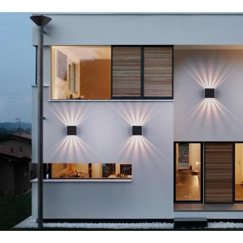 Outdoor Waterproof Adjustable Angle Square Exterior Corridor Moisture-proof Decorative Lamps for garden and terrace new scorne