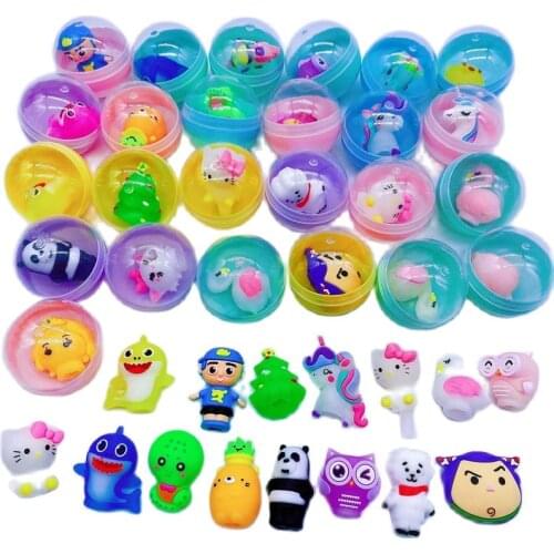 10pc/lot 45mm diameter plastic colorful balls capsules toys with inside different small toys random mix for vending machine