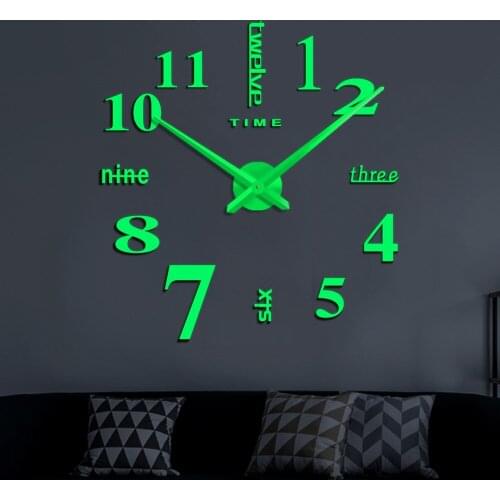 Popular creative large daylighting DIY Wall Clock modern living room decoration silent clock