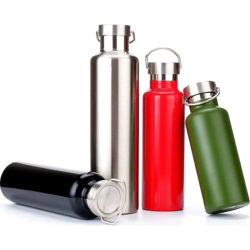 Portable Stainless Steel Water Bottle 1000ml Thermos Cup Sports Flasks Travel Cycling Hiking Camping Bottles BPA Free