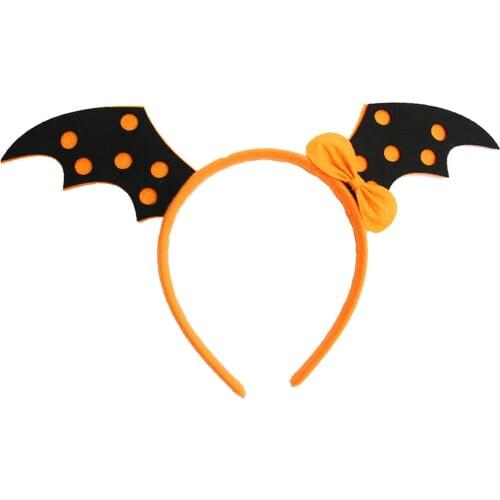 Cute Bat Wings Pumpkin Decor Headbands Halloween Festivals Party Cosplay Headdress For Ladies Teen Girls Hair Accessories A40