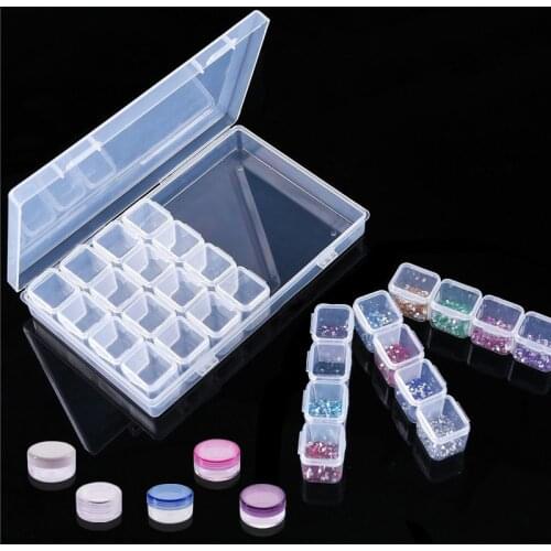 Dismountable diamond painting Accessories 28 grid Diamond Embroidery Cases PP plastics Box Organizer Home Storage boxes