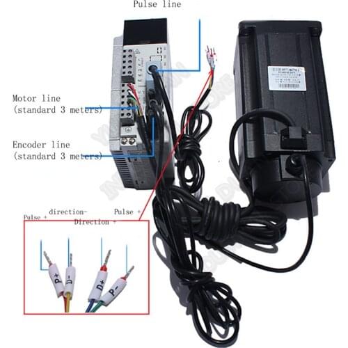 20NM NEMA42 Hybird Closed Loop Stepper 220V 110mm 2850Oz-in 1000RPM 19MM 3PH Motor Drive Kit Easy Servo for CNC Engraving