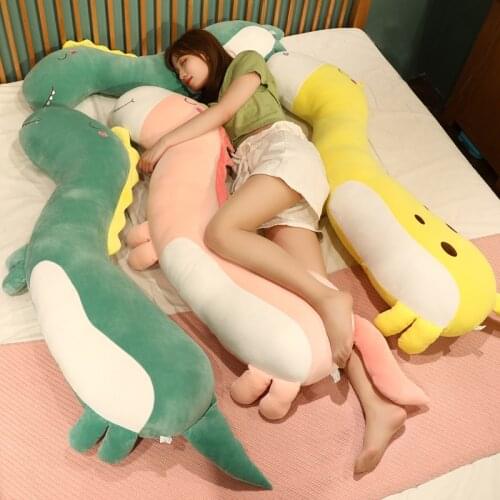 Cute S Shape Long Animal Toy Kawaii Dinosaur Unicorn Giraffe Doll Sleeping Pillow Home Bed Decoration Holiday Gift