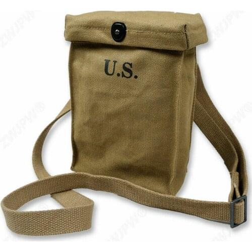 WWII WW2 US Army Thomso Ammo Pouch Article 6 Capacity Field Bag WORLD WAR II SOLDIER MILITARY WAR REENACTMENTS EQUIPMENT 5605101