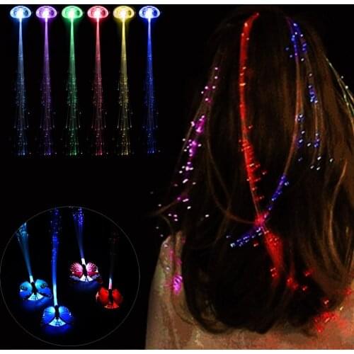 Led Wigs Glowing Flash Ligth Hair Braid Clip Hairpin Christmas Birthday Toy Led Children Gift Luminescent Butterfly Headband
