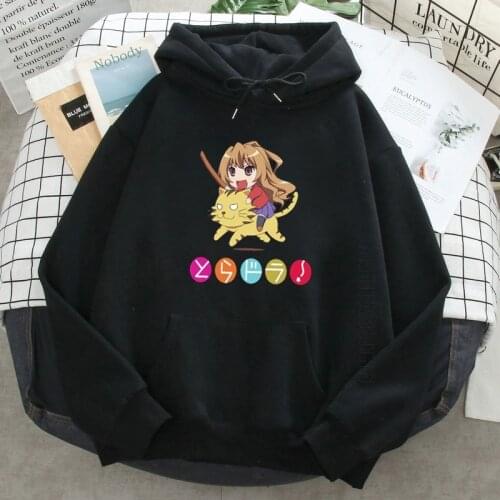 Hooded Tops Streetwear Toradora Print Autumn Spring Man Daily Casual Loose Hoodies New Arrival Graphic Sweatshirt