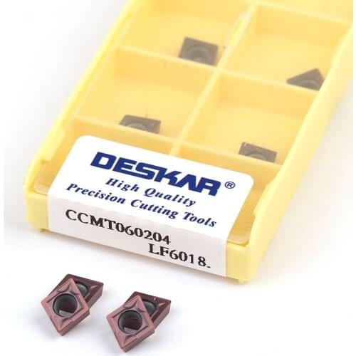 DESKAR Blade CCMT060204 CCMT09T304 CCMT120404 LF6018 Carbide Insert CCMT Cutter CNC Lathe Turning Tool For Stainless Steel