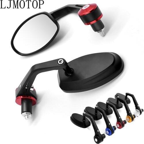 CNC Universal Motorcycle Handle Bar End Rearview Mirror 7/8" For YZF R3 YBR 125 YZF R15 XT660 TMAX 500 530 YZF R6 YZF R1 R1M