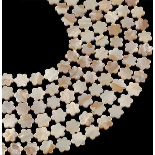 Loose Natural Six Petal Shell Pearl Beads Earring Charm Flower Necklace Bracelet DIY Make Jewelry Accessory