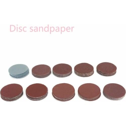 100pcs 50mm Sandpaper Round Shape Sanding Discs Hook Loop Sanding Paper Buffing Sheet Sandpaper Polishing Pad