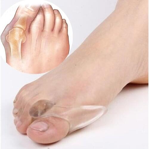 2 Pc Silicone Gel Foot Toe Separator Thumb Hallux Valgus Corrector Orthopaedic Foot Protector Bunion Adjuster Feet Care Massager