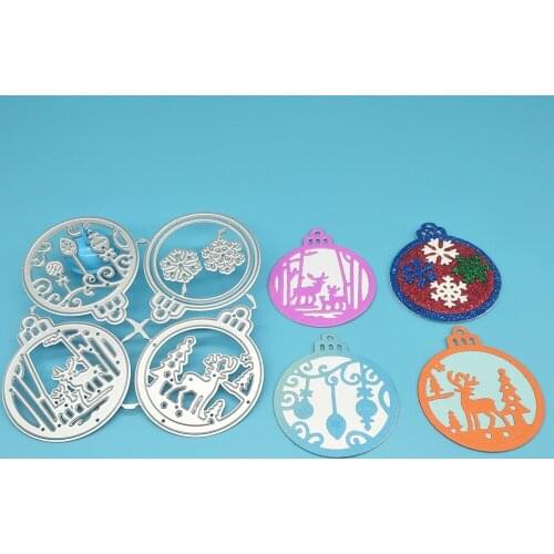 4 types of Christmas keychain pendants, metal cutting knife molds, paper crafts, scrapbooks, photo albums, greeting cards, DIY