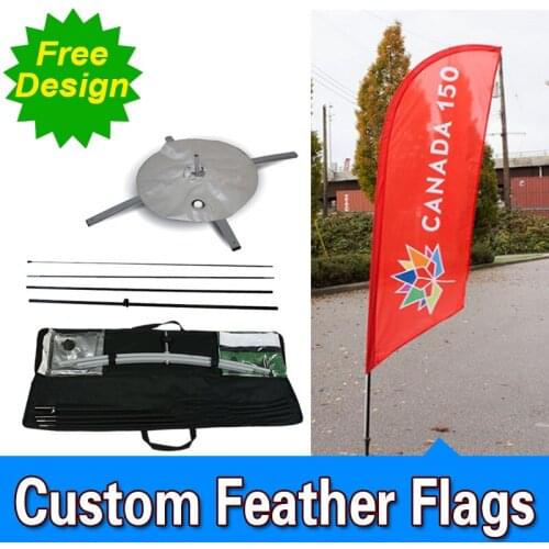 Free Design Free Shipping Single Sided Cross Base Feather Banners Flag Signs Advertising Feather Flag Nation Feather Signs