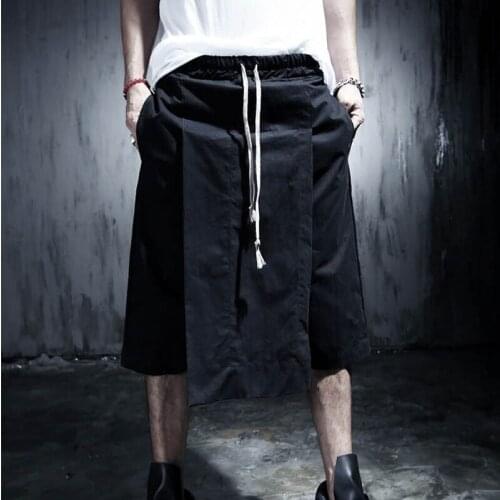 Mens Fashion Casual Short Skirt Pants Gothic Nightclub Men Streetwear Men Clothes 2020 Ropa De Hombre Hip Hop Windbreaker Pants
