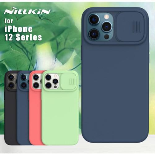 Nillkin for Apple iPhone 12 Pro Max Case CamShield Silky Sillicone PC Phone Back Cover case for iPhone 12 Pro Cases