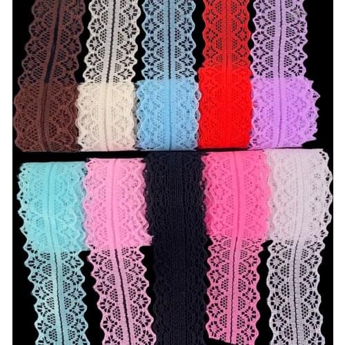 10 Yards 3.0cm Lace Ribbon Trim Fabric DIY Embroidered Net Cord For Sewing Wedding Packing Decoration Lace Fabric
