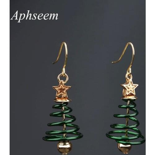 New Trendy Statement Christmas Tree Earrings For Women Santa Claus Snowman Drop Earrings Jewelry Girls Christmas Gifts Wholesale