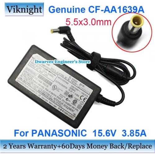 Original For PANASONIC CF-M34 CF-S51 CF-V21 CF-V25 CF-72 CF-V41 CF-34 CF-V45 CF-45 CF-28 CF-27 CF-25 15.6V 3.85A AC Adapter 60W