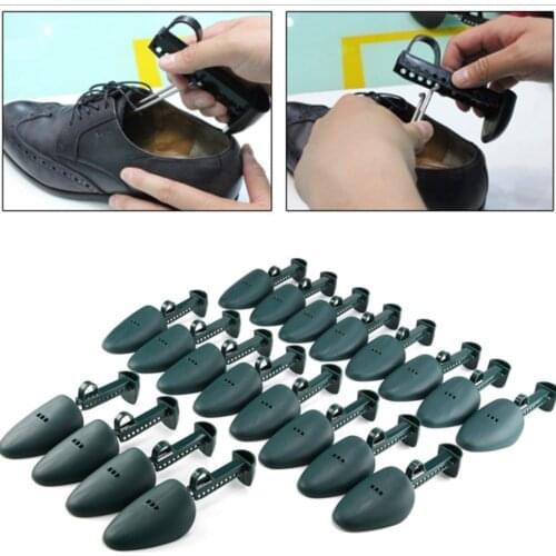 1 Pair Adjustable Men Women Plastic Boots Shoe Stretcher Durable Solid Black Shoe Tree Expander Extender Shoes Support Keeper