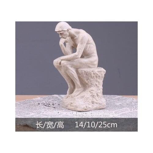 Retro abstract figures European war cry figure decoration crafts David works ancient men ways sculpture home decoration