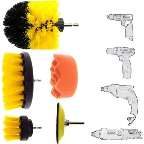 6Pcs Grinding Polishing Tool Clean Power Scrubber Brush Set Bathroom Drill Cleaning Attachment Kit Scrub Electric Tile Grout
