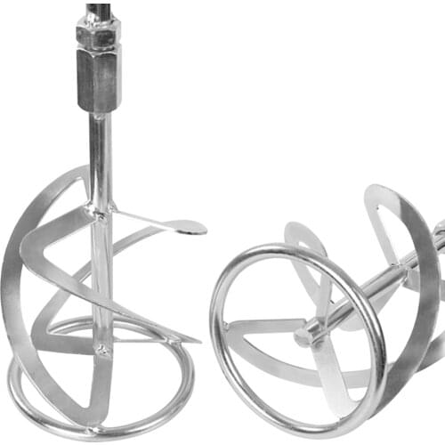 Cement Putty Paint Coating Agitator Mechanical Rod S - Type Threaded Head Stirring Rod Mud Paint Attachment Spiral Mixer