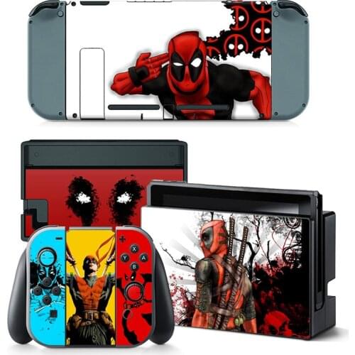Marvel Iron Man Spiderman Stickers For Nintendo Switch Console and Controller Skin Set Vinyl Skins Sticker Game Accessories