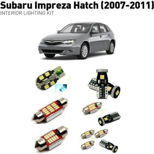 Led interior lights For Subaru impreza hatch 2007-2011 6pc Led Lights For Cars lighting kit automotive bulbs Canbus