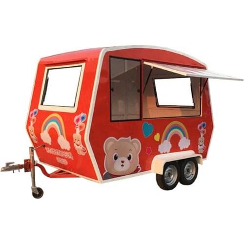 Special Shape Food Trailer Mobile Kitchen Pizza Crepe Coffee Bar Hot Dog Fast Food Cart Vending Machine Kiosk For Sale