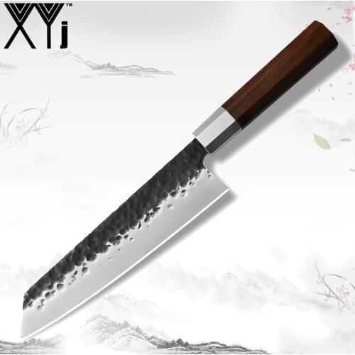 XYj Chef Knife Japanese 8Inch VG10 Damascus Steel Kitchen Knives High Quality RoseWood Handle Heavy Duty Style Cooking Tools