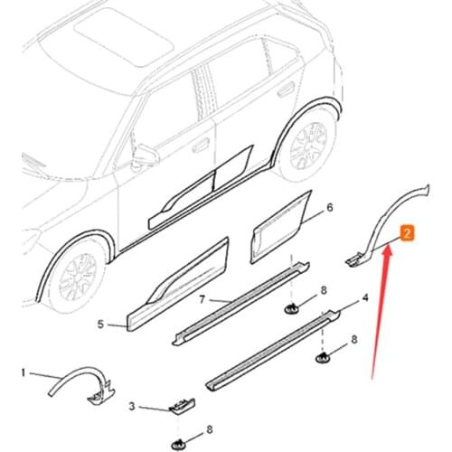 Rear Wheel eyebrow for SAIC MG3 CROSS