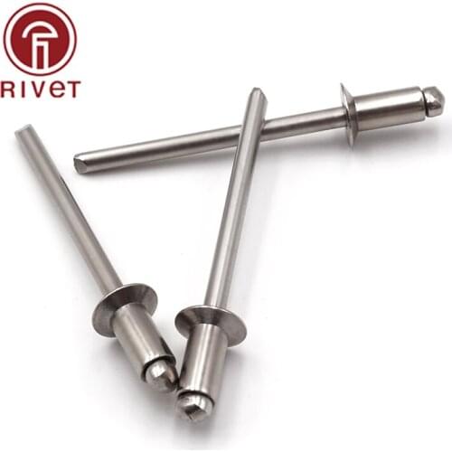 Rivets 304 Stainless Steel ISO 15984 M5*8/10/12/16/25/30/35mm Open End Countersunk Head Blind Rivets Pop Rivets Fasteners 10PCS