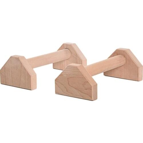 1Pair Wooden Push-up Stands Bars Home Gym Push Pull Training Calisthenics Body Building Anti-slip Parallettes Handstand Fitness