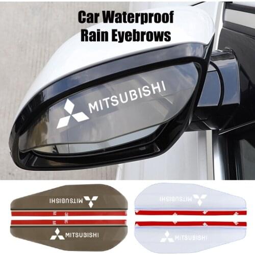 2Pcs Car Waterproof Rain Cover Eyebrow Rear View Mirror Rain Shield Protector For Mitsubishi Lancer ASX Mirage Pajero Sport Star