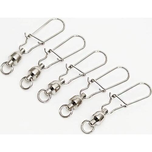 5pcs/lot Fishing Connector Swivels Interlock Pin Snap