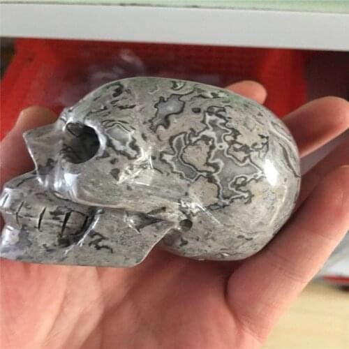 6-8 cm new fashion natural Picasso stone carving crystal skull, crystal carving skull decoration
