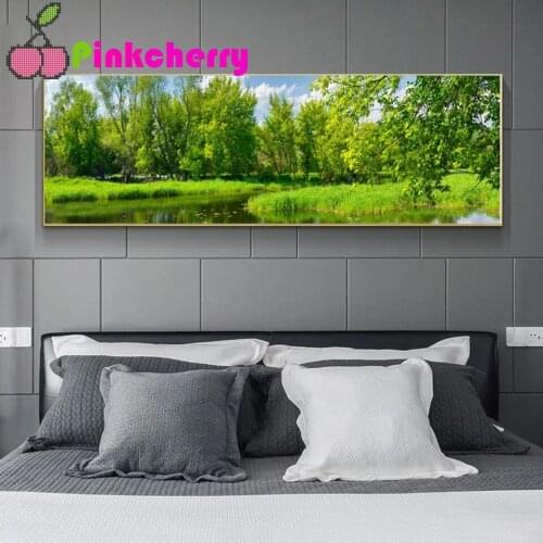 5d Diamond Painting River Bank Scenery Embroidery Landscape Full Square 5d Diy Cross Stitch Kits Home Decor Art Gift k104