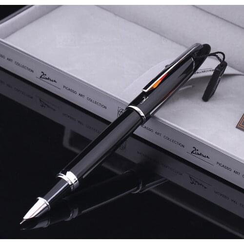 Picas ps-919 picasso baroque black silver financial pen fountain pen FREE shipping