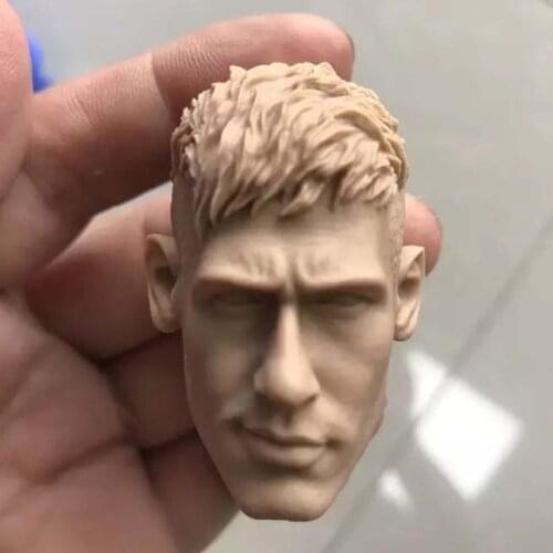 Unpainted Bassanemar Head Sculpt 1/6 Scale Football Star Head Model