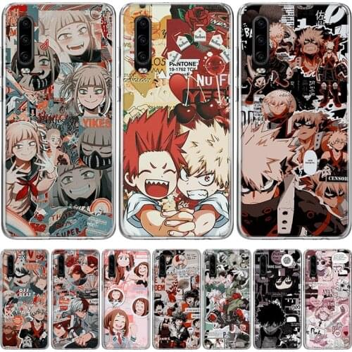 My Hero Academia Manga Phone Case for Huawei P40 P30 P20 Mate 30 20 10 Pro P10 Lite P Smart Z + 2019 Gift Coque Cover Capa