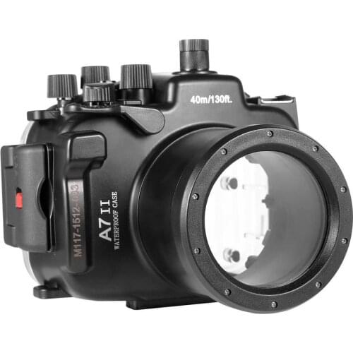 Meikon A7II A7R II Waterproof Housing Case 40M 130ft For Sony A7 A7R A7S II + Dome Port Lens,SeaFrogs WA-5 Wire Angle Dome Port
