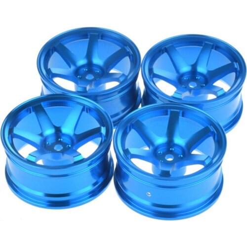 For 1/10 HSP 94122 94123 CS D4 TT02 Wheel Hub Rim Upgrade Kits Drift 4pcs/set Aluminum Alloy On Road Car