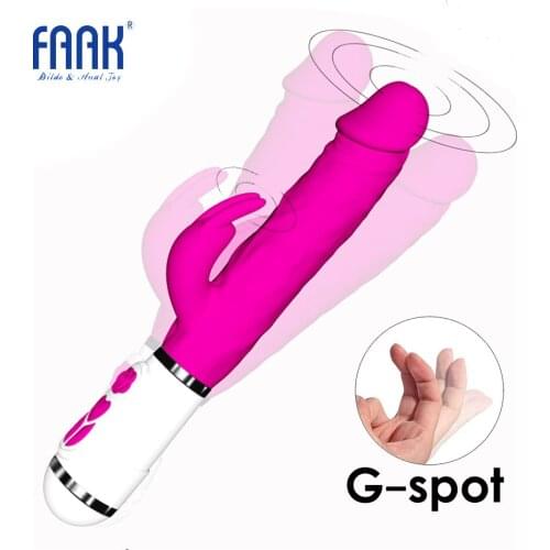 FAAK 10 Speed G Spot Massage Rabbit Vibrators Sex Toys for Women Dildo Clitoris Stimulate Female Masturbator Sex Shop Anal plug