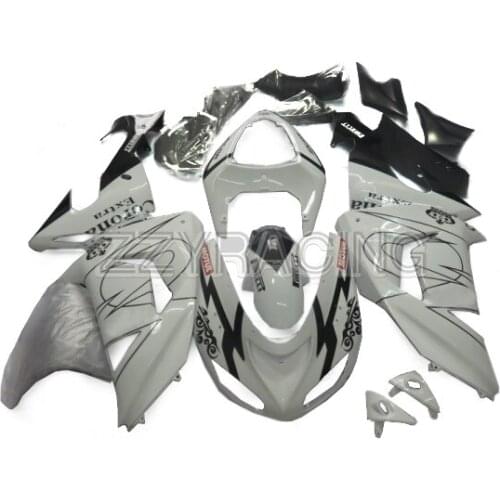 Injection Fairings Kits for Kawasaki ZX10R 2006 2007 Year 06 07 Complete ABS Plastic Motorbike Body Work White Black Lines New